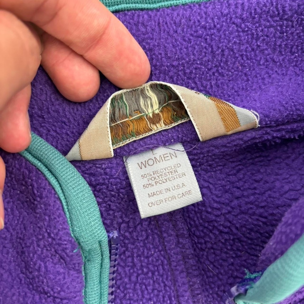 Vintage 90s Eastern Mountain Sports Purple Zip Up Jacket size large - Picture 5 of 6